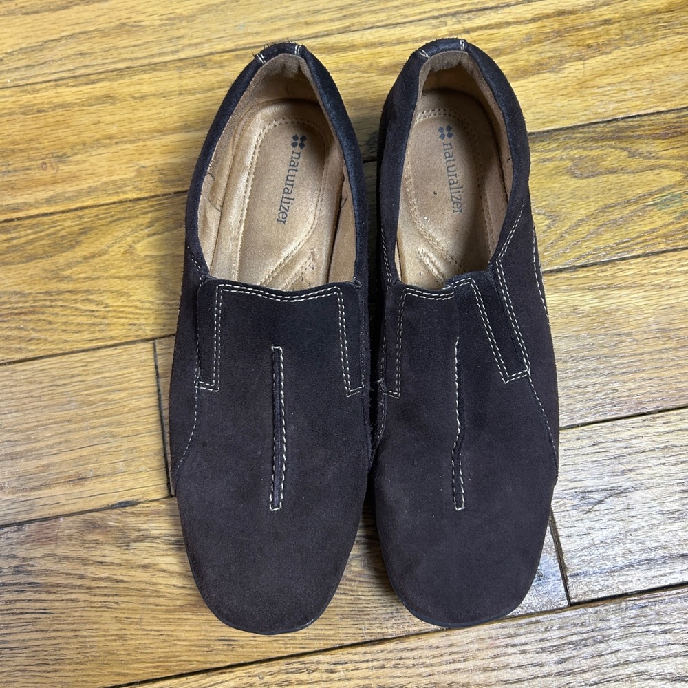 Naturalizer ADRINA Brown Suede Slip On Loafers Comfort Flats Womens 8.5M